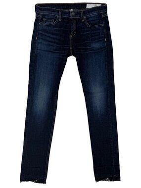Rag & Bone Skinny Low Rise Dark Wash Denim Yesler Jeans 26 | Grunge Indie Sleaze